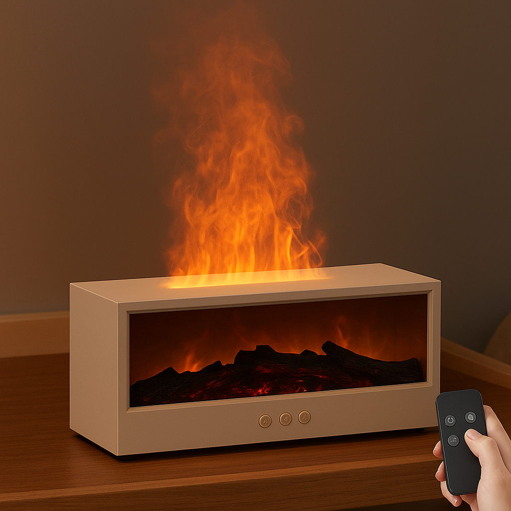 Exovo™ Flame Effect Aromatherapy Diffuser – Warm and Relaxing Atmosphere at Home