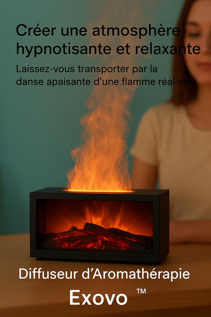 Exovo™ Flame Effect Aromatherapy Diffuser – Warm and Relaxing Atmosphere at Home